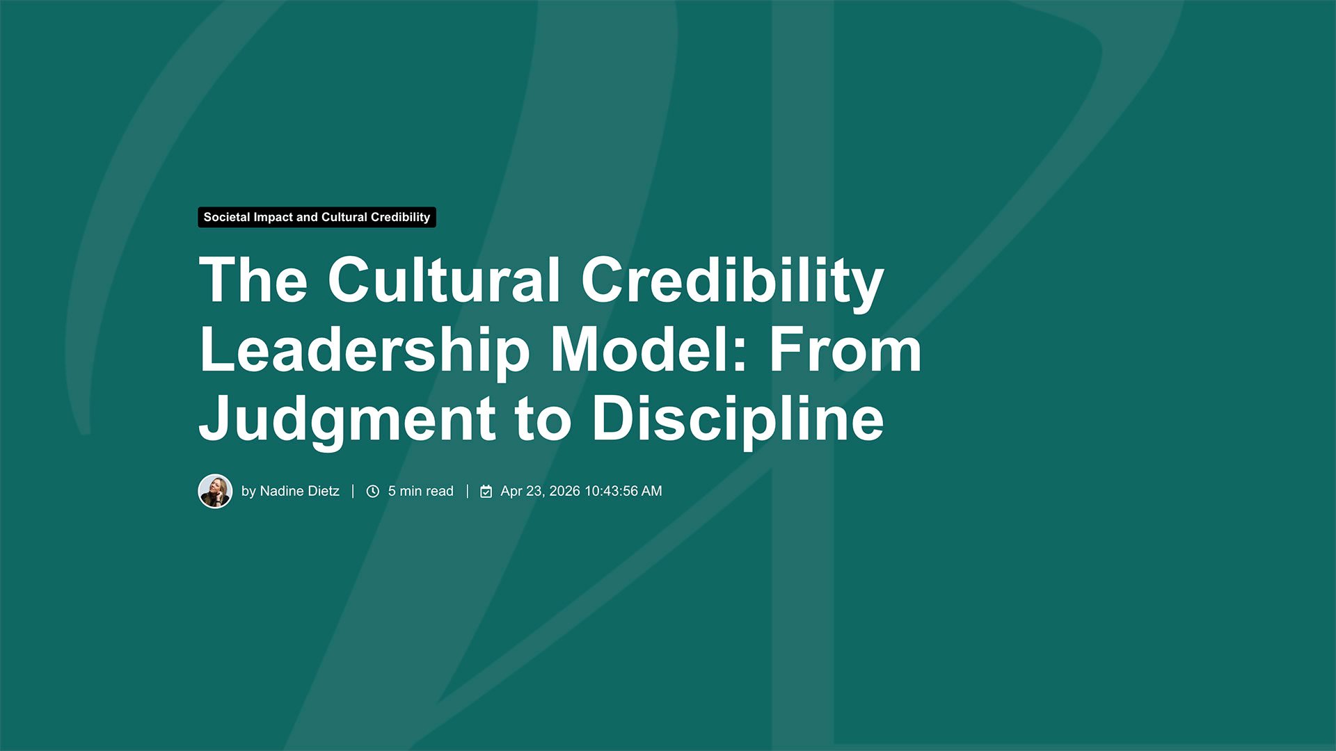 Cultural Credibility Model feature blog image